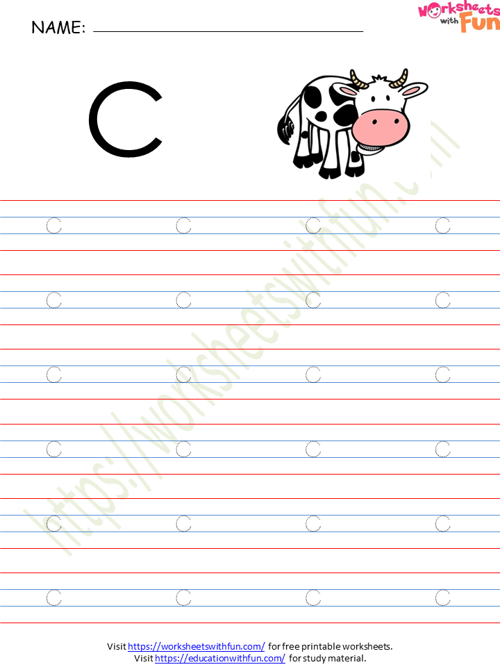 english preschool alphabet letter c worksheet 5